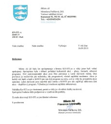 certifikát Město Aš